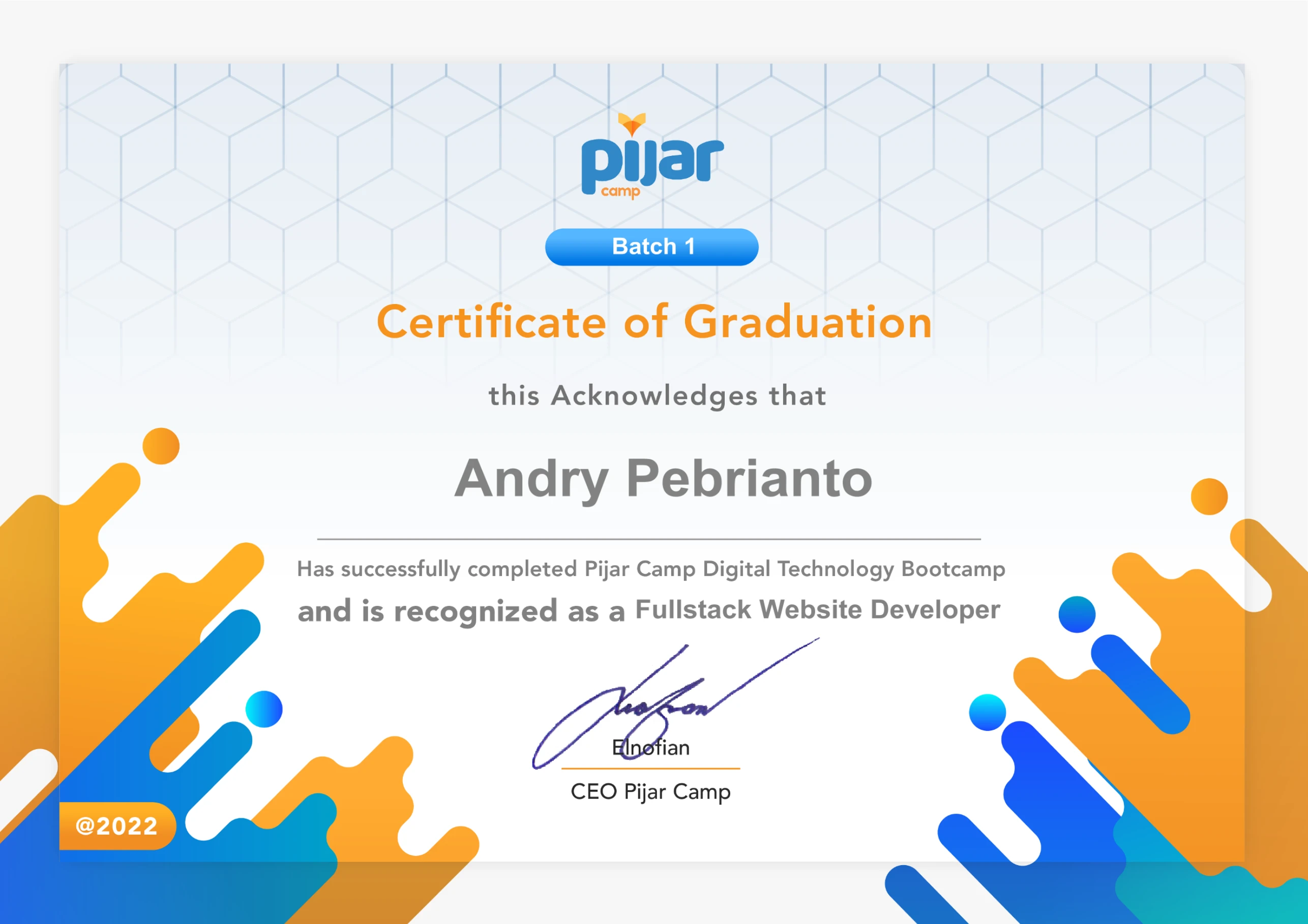 Pijar Camp - Fullstack Web Developer